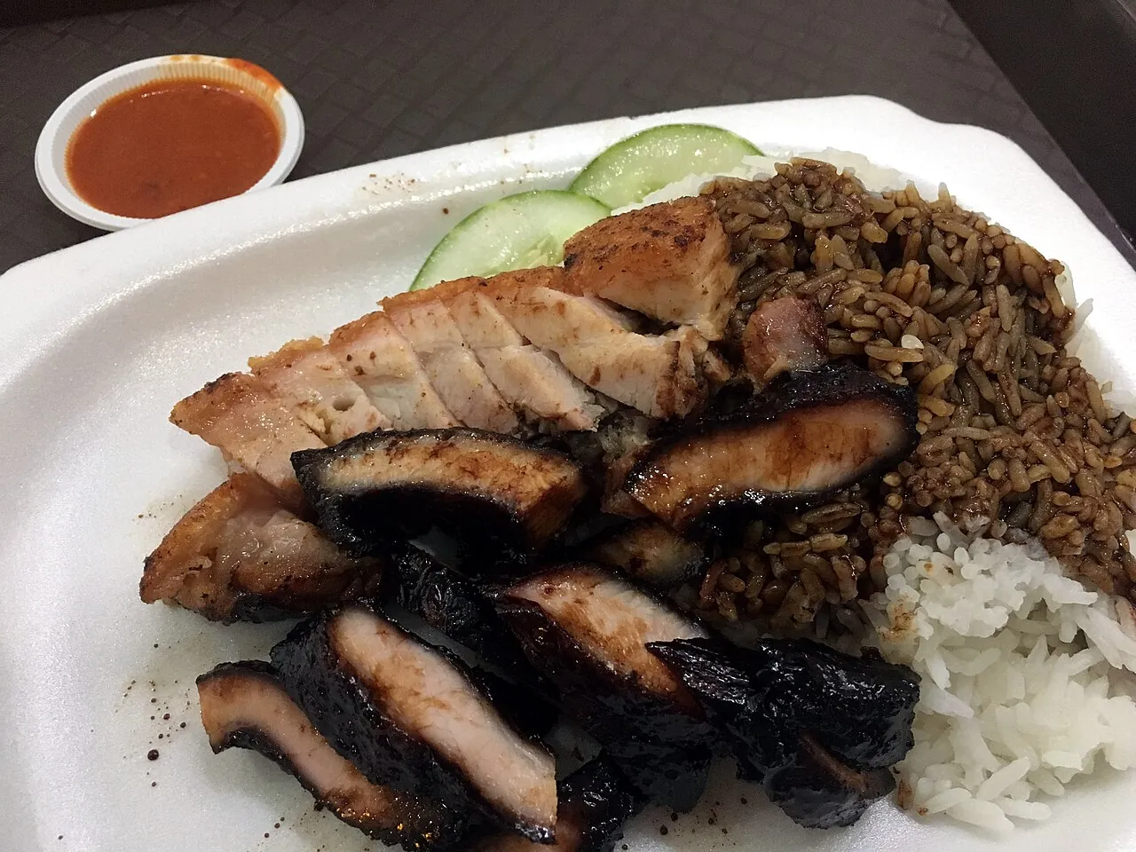 Char siew rice — Photographed in Singapore