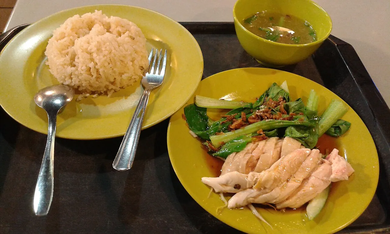 Chicken rice — Photographed in Singapore