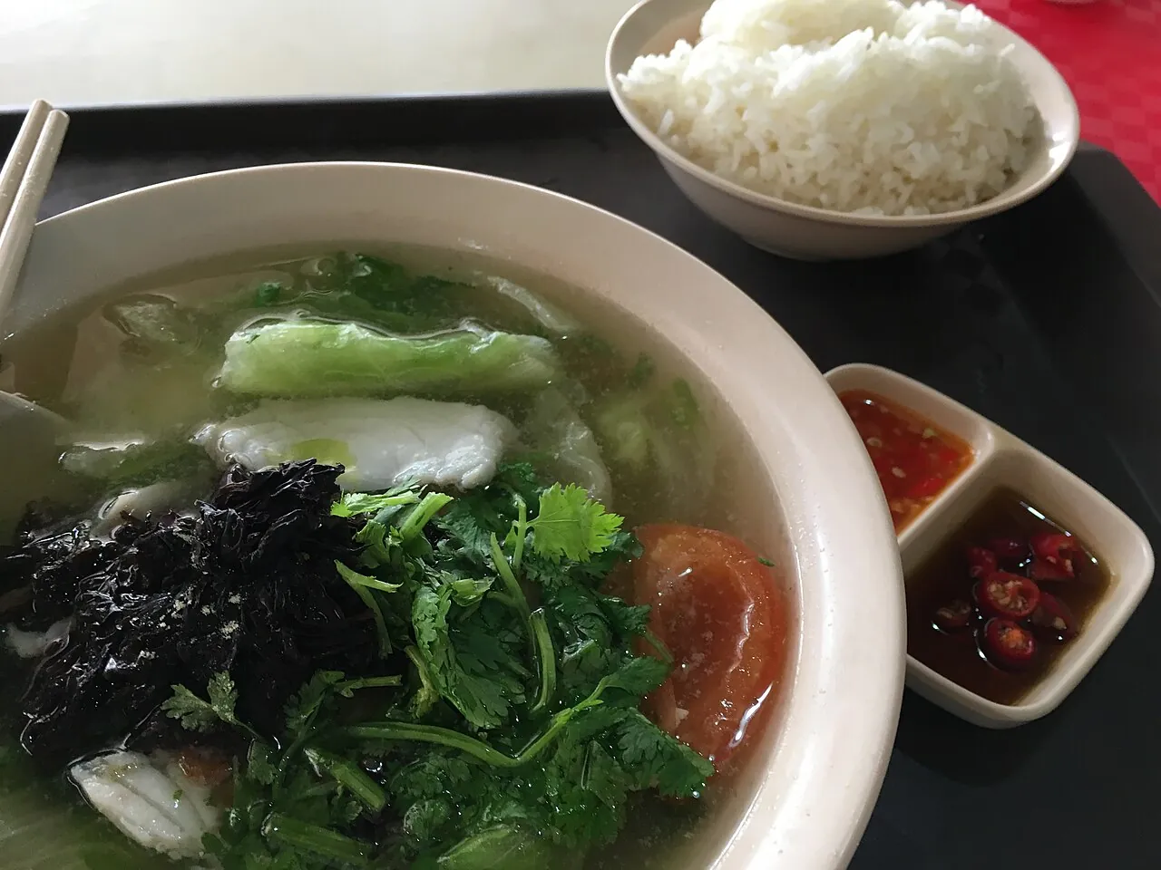 Fish soup — Photographed in Singapore