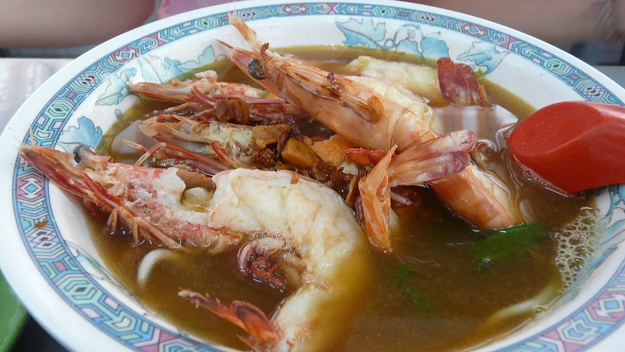 Prawn noodles — Photo location not recorded