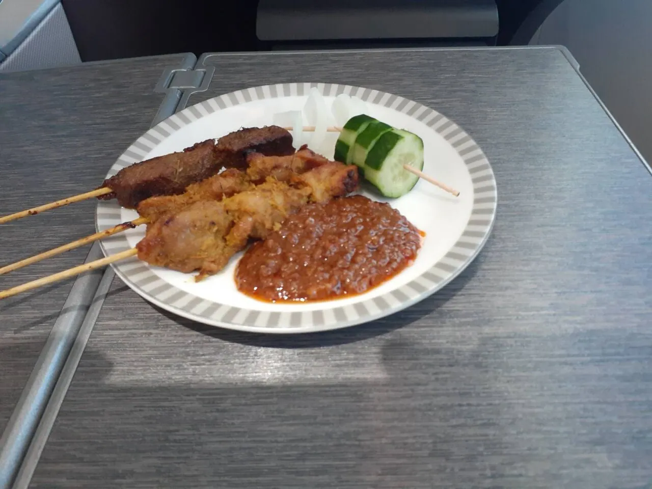 Satay — Photographed on a flight to Singapore