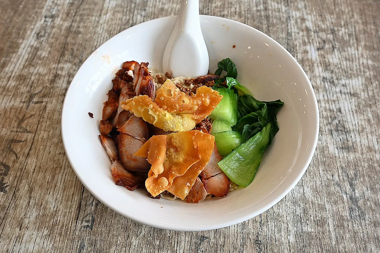 Wanton mee — Photographed in Singapore