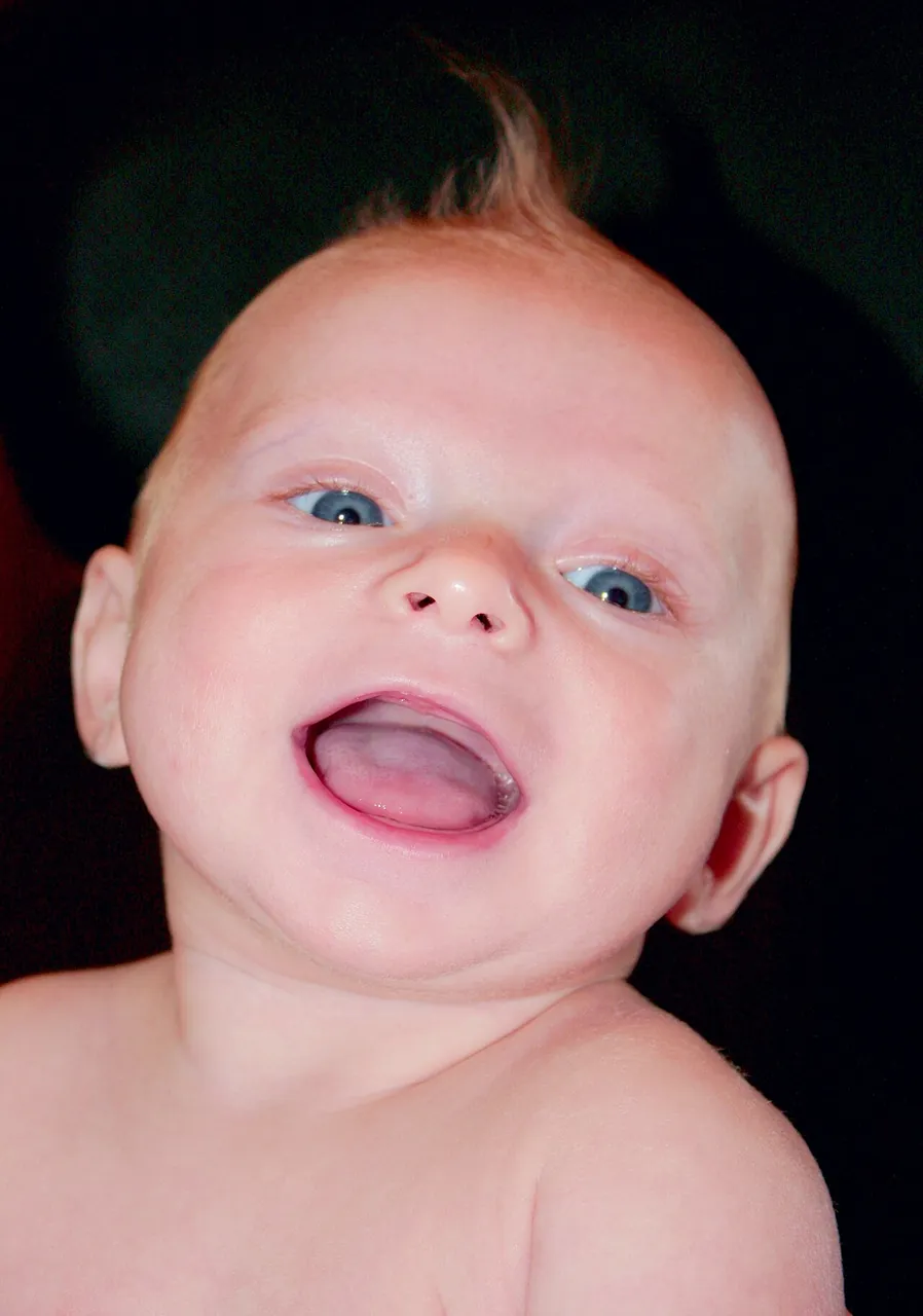 Baby laughing — Photo location not recorded