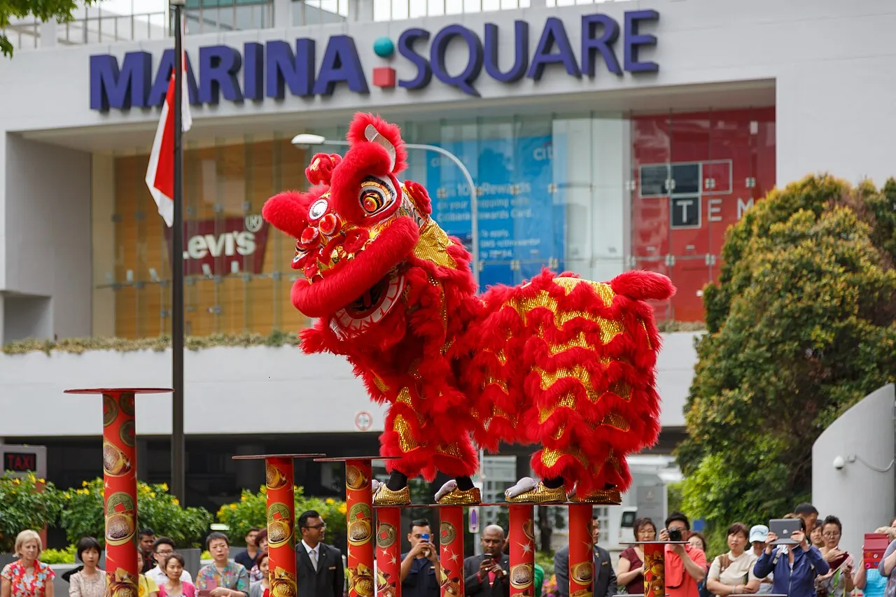 Lion dance — Photographed in Singapore