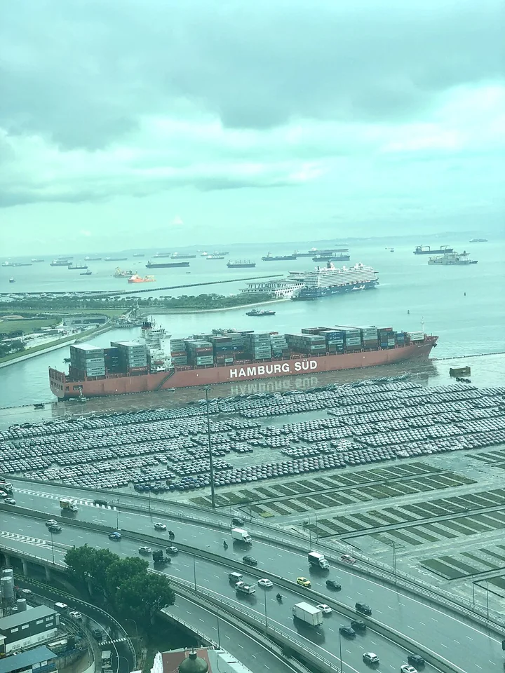 Container ship — Photographed in Singapore