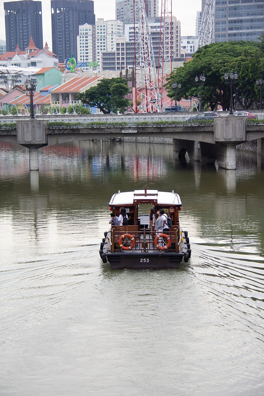 River cruise boat — photographed in Singapore